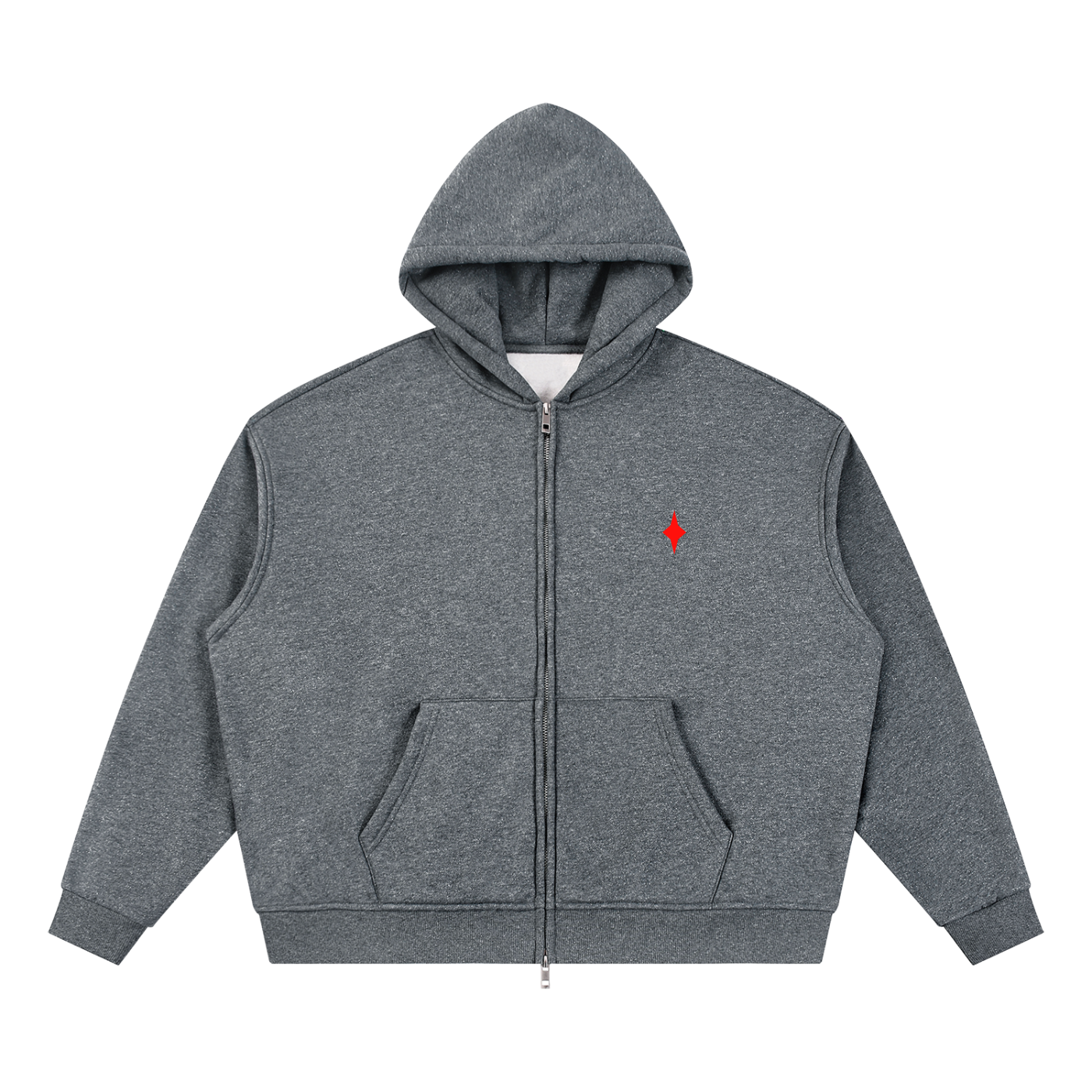 Unisex Sparkles Full Zip Boxy Hoodie