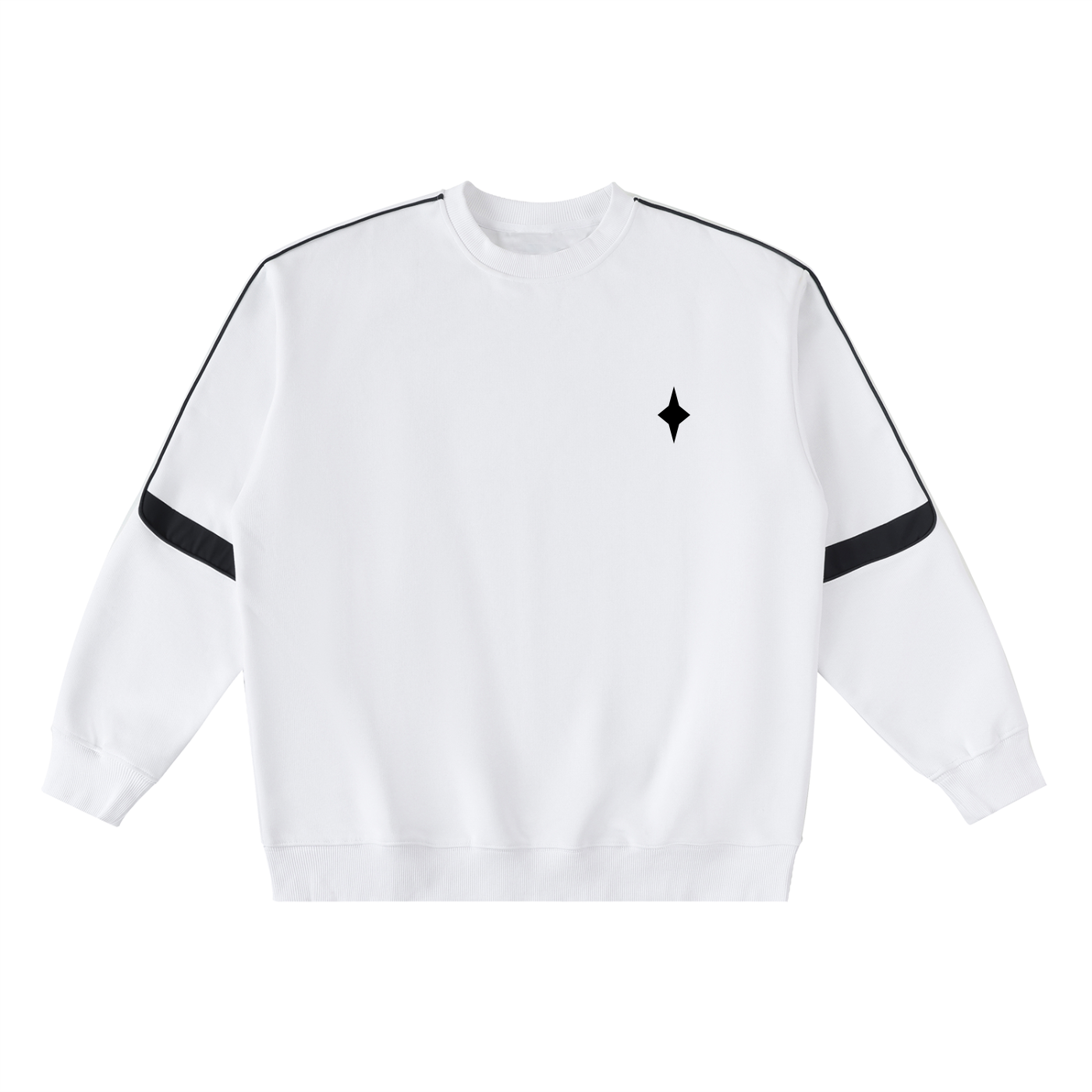 Oversized Crewneck Taped Sweatshirt
