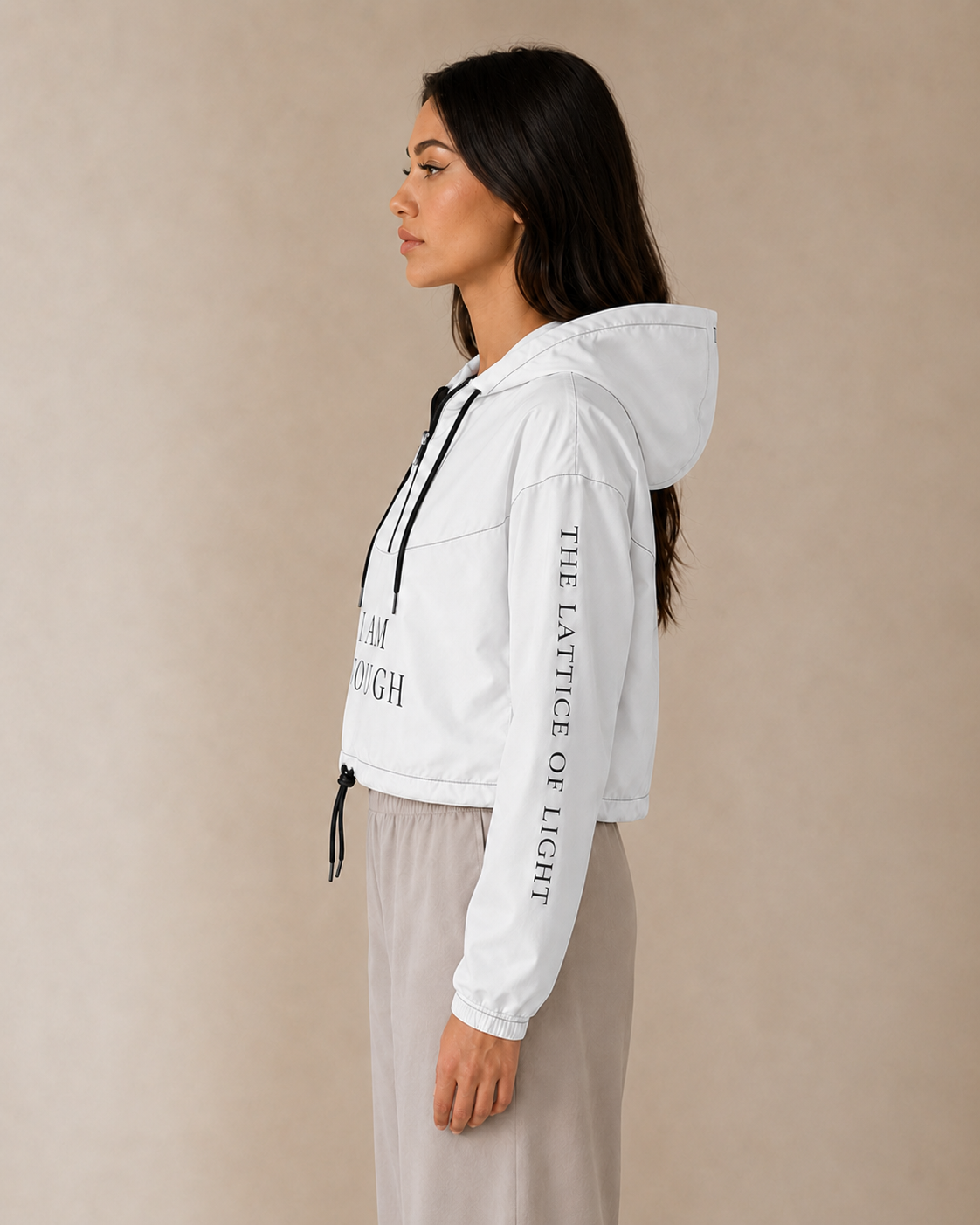 TLOL I Am Enough Cropped Windbreaker
