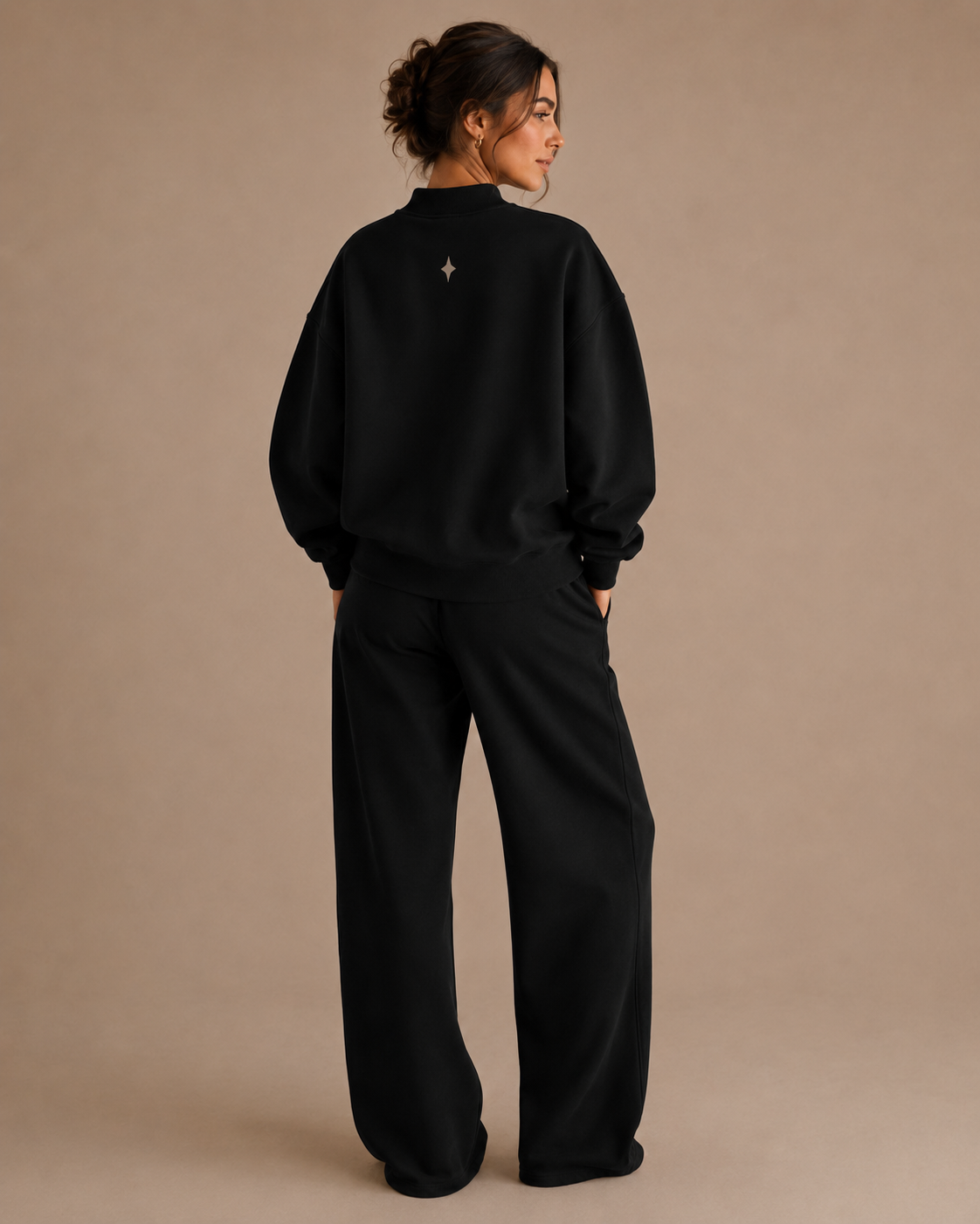 TLOL Life Happens For Me Mock-Neck Fleece Sweatshirt