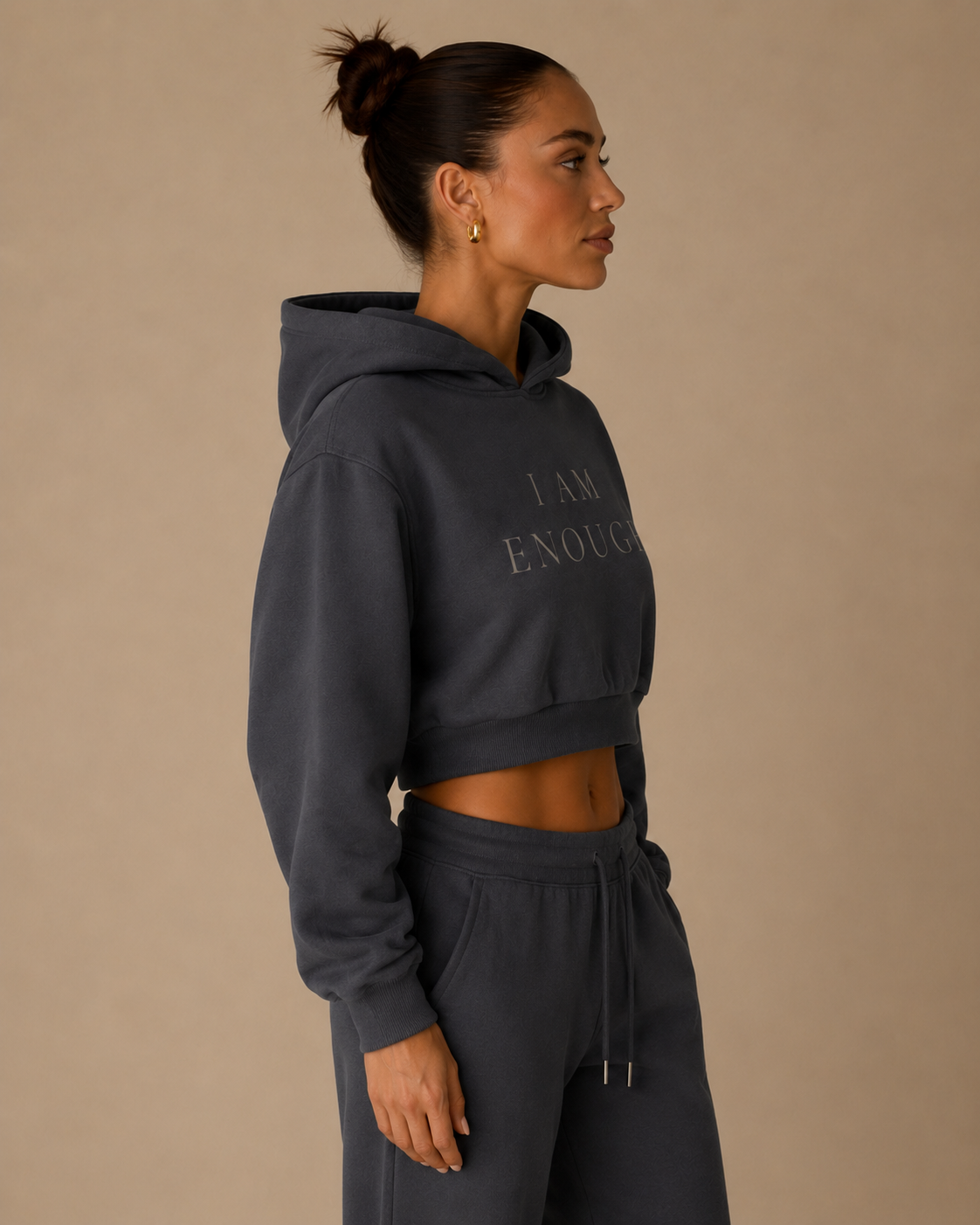 TLOL I Am Enough Cropped Essential Hoodie
