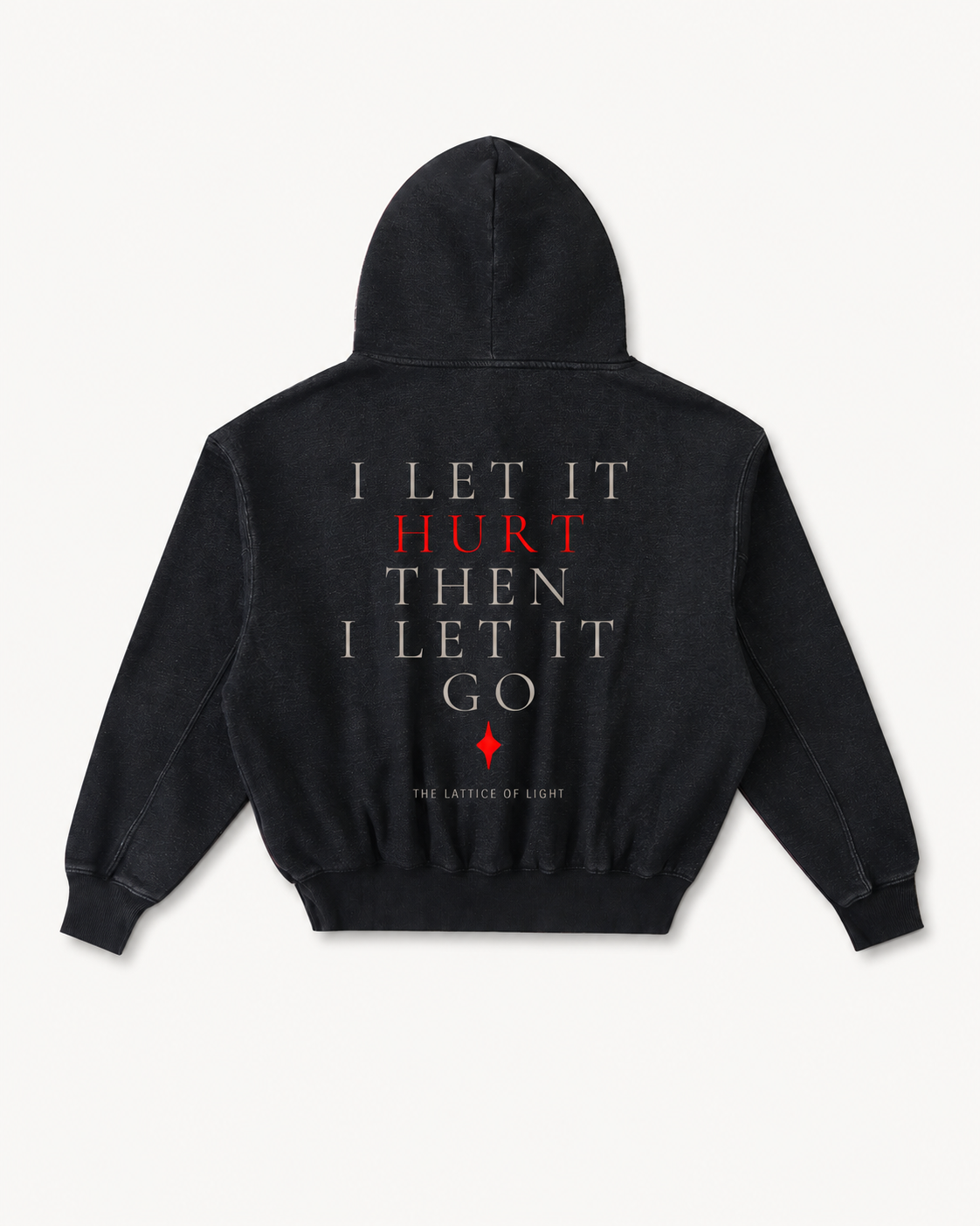 Frayed Enzyme Washed Fleece Hoodie