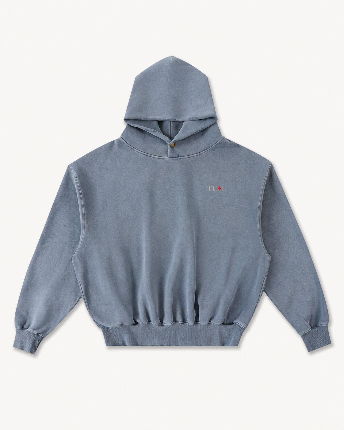 Frayed Enzyme Washed Fleece Hoodie