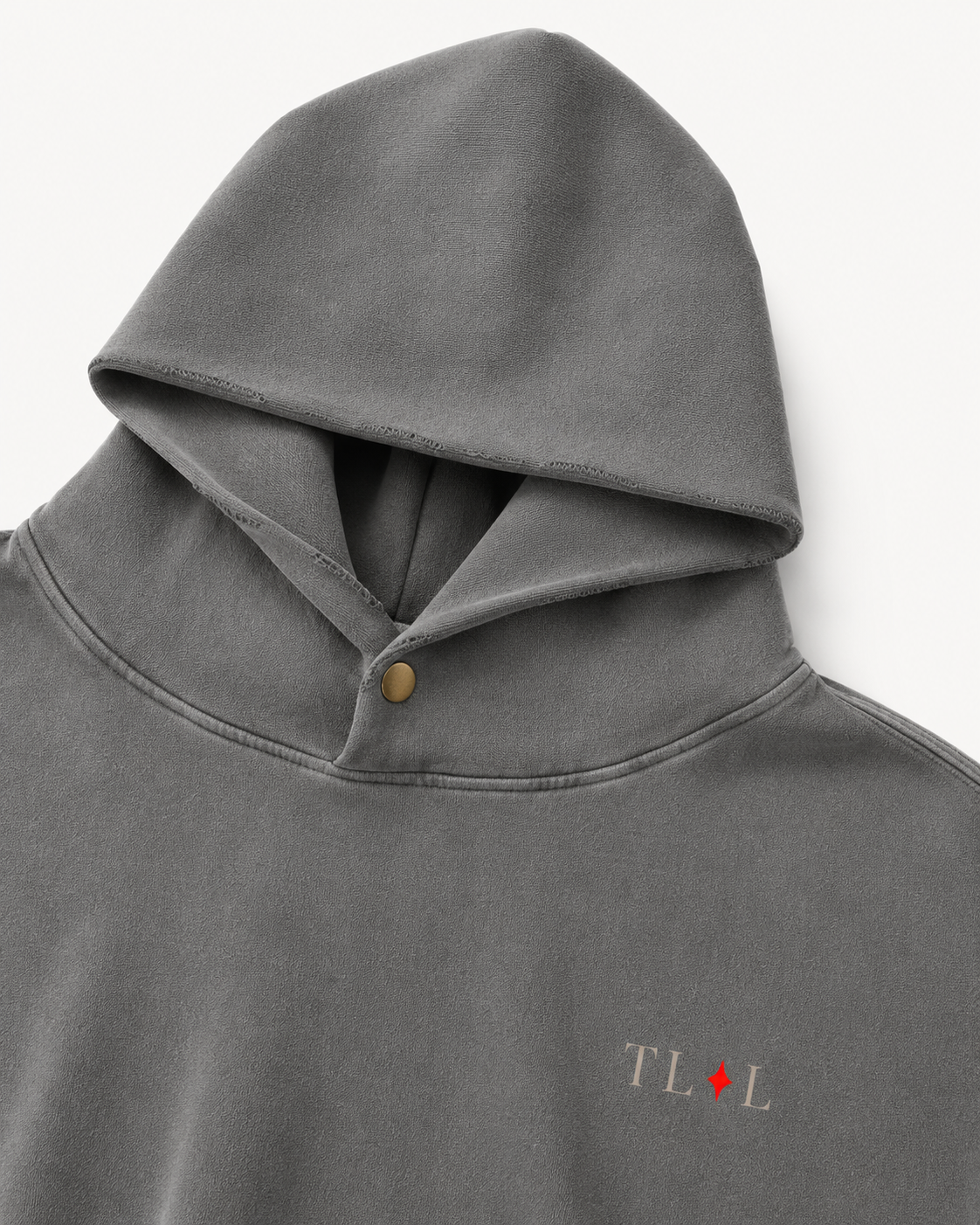 Frayed Enzyme Washed Fleece Hoodie