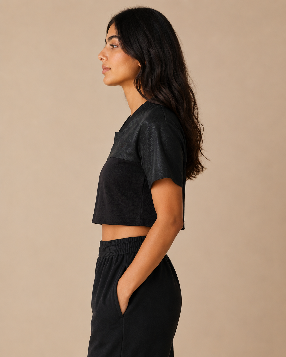 TLOL I Am Enough Cropped V-Neck Jersey