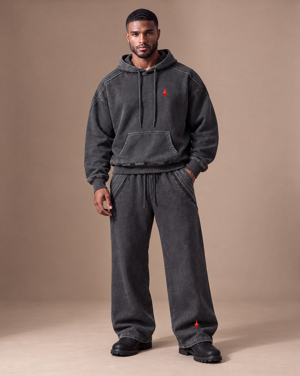 TLOL Seasons Black matching set, front view. Pieces sold separately.
