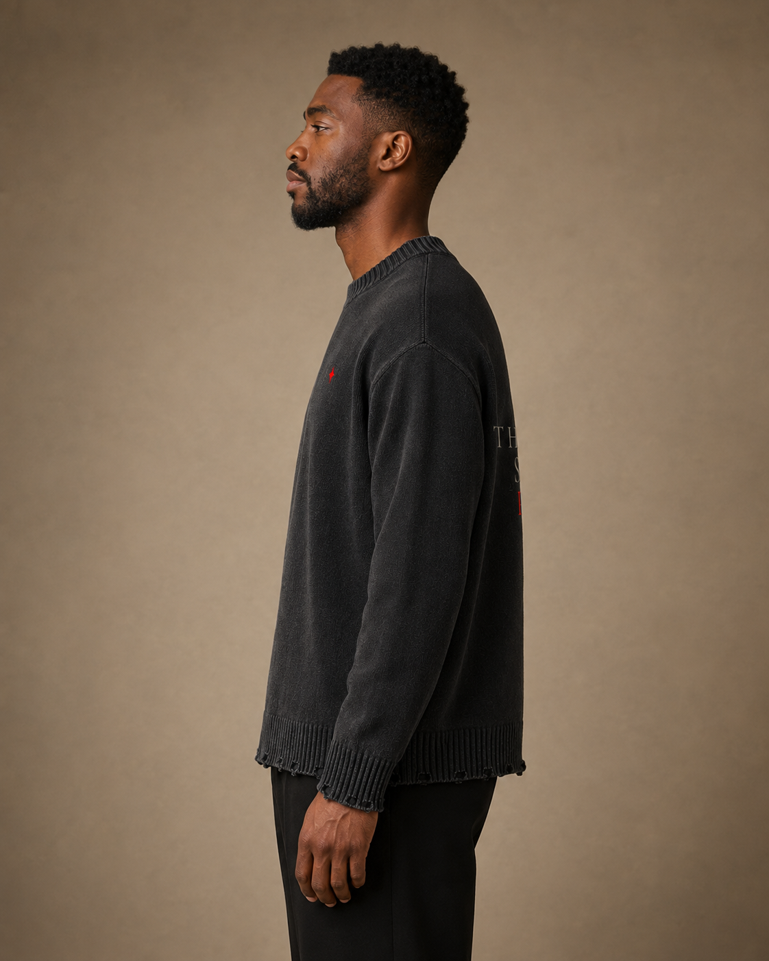TLOL This Too Shall Pass Frayed Sweater