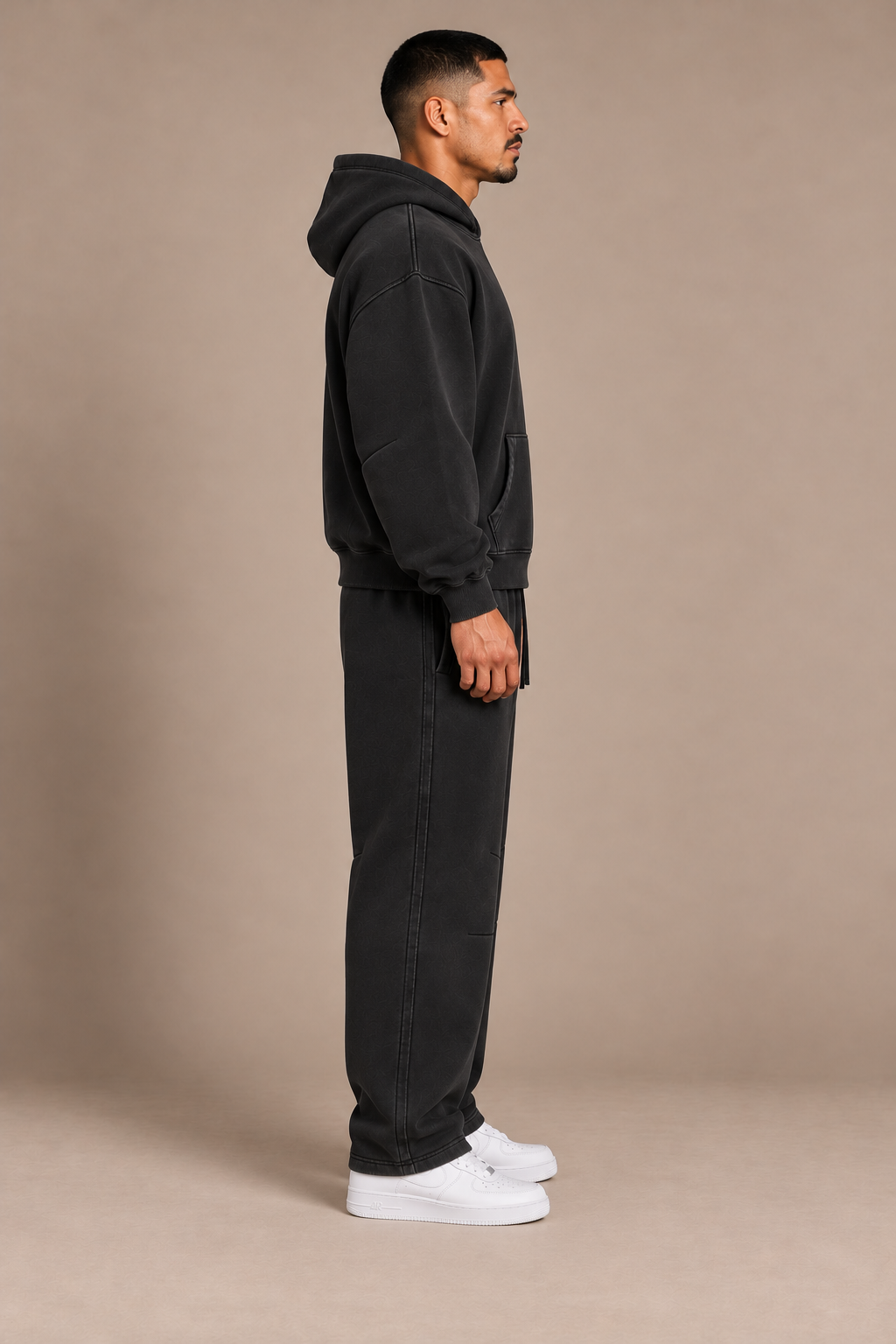 Black Shared Orbit — true left on-body styling; hoodie and pants sold separately