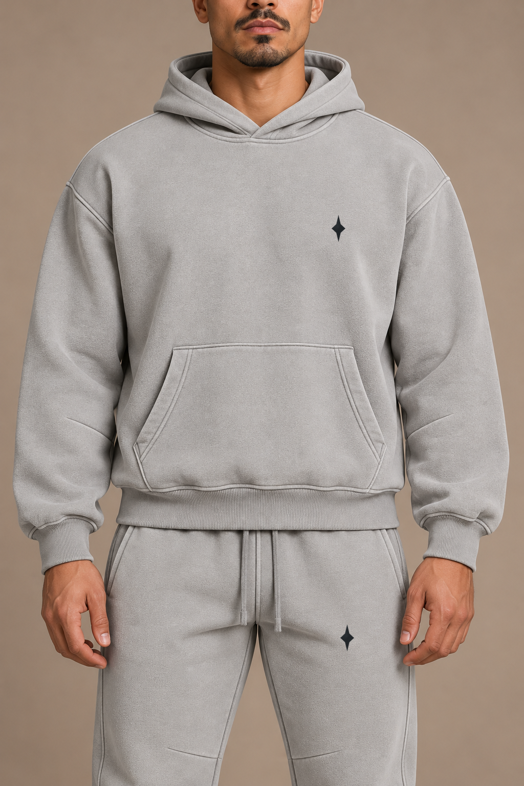 Light Gray Shared Orbit — body detail on-body styling; hoodie and pants sold separately