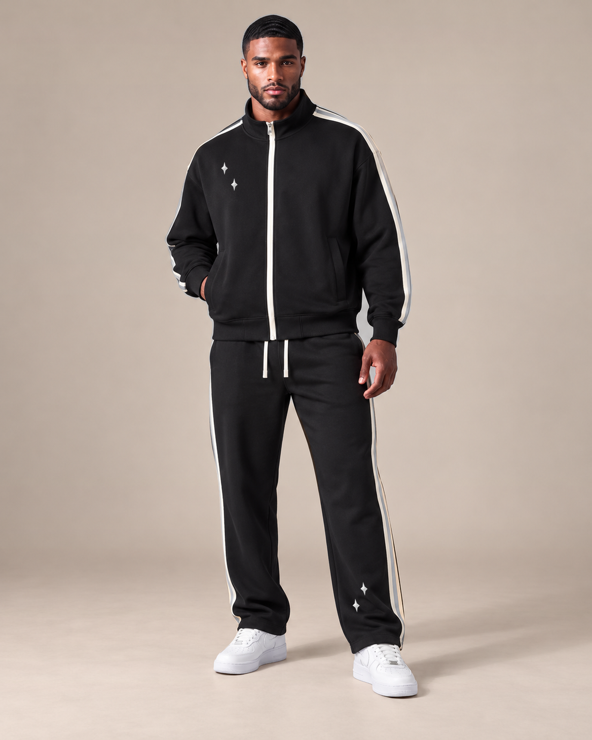 TLOL Design 3 contrast set, Black, front view