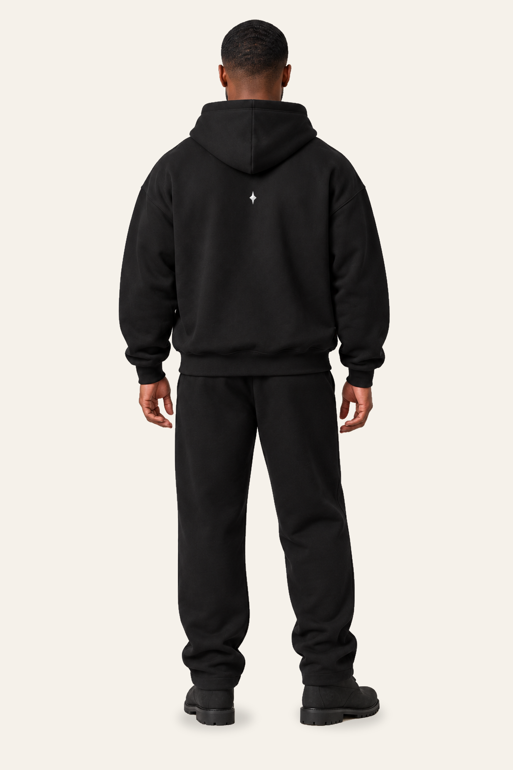 TLOL RELEASE Black Beauty pants, full outfit back on light beige. Hoodie and pants sold separately.