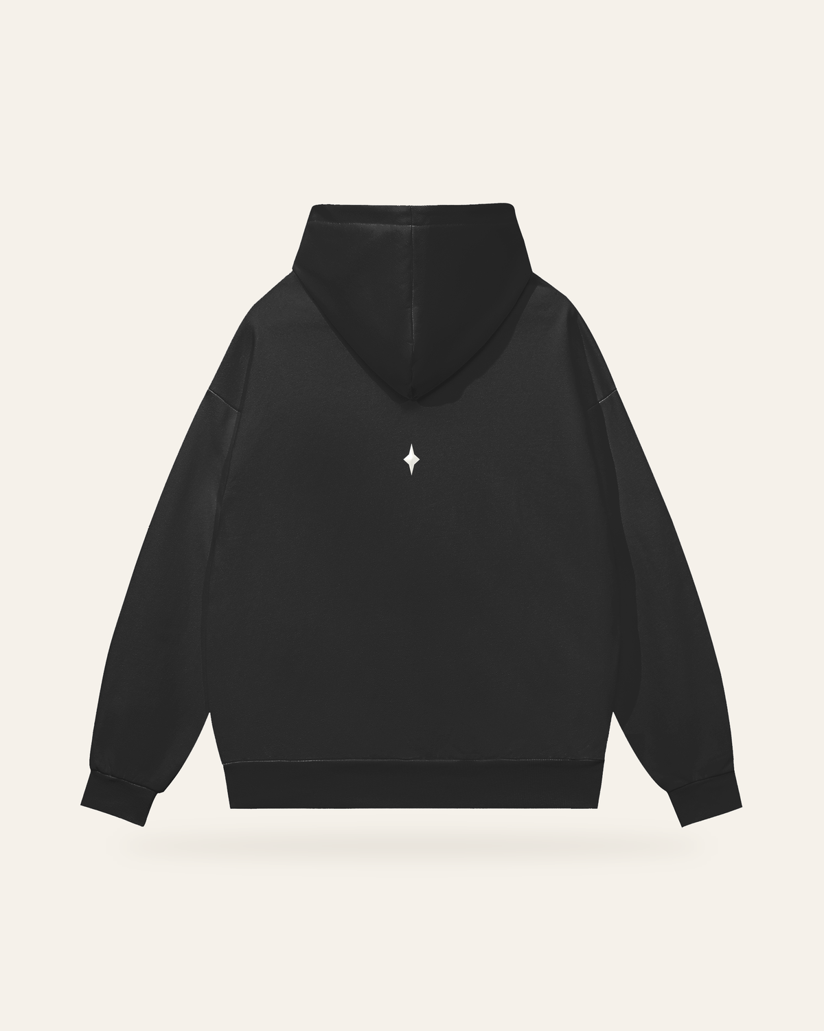 TLOL RELEASE Charcoal hoodie, product only / back on light beige. Hoodie and pants sold separately.