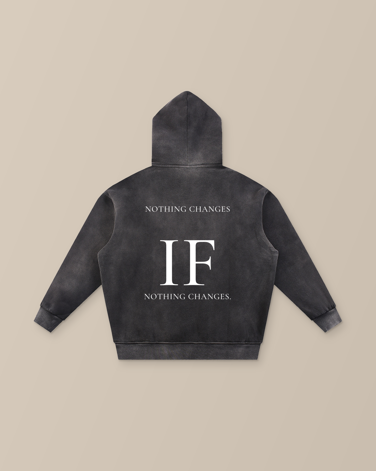 Black TLOL Threshold hoodie, product-only back view