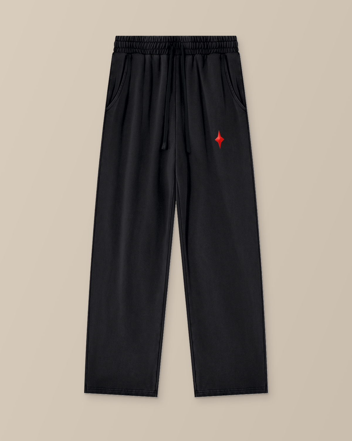 TLOL paired selves black pants front product-only studio view