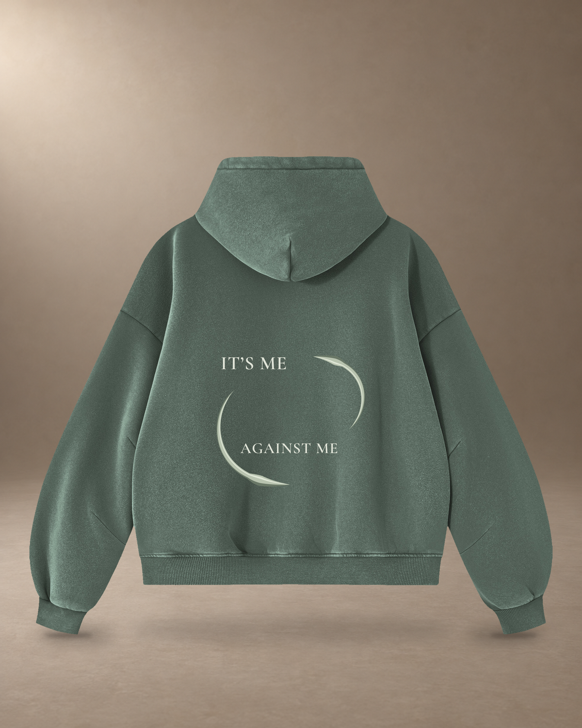 washed green hoodie back — hoodie only