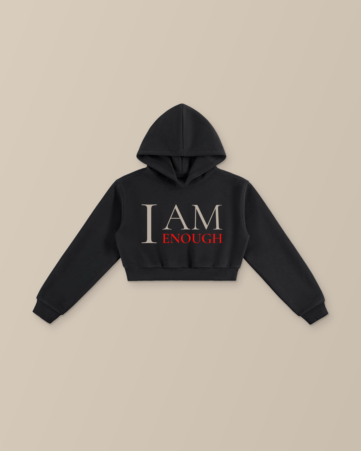 TLOL weighted pillar black hoodie front product-only studio view