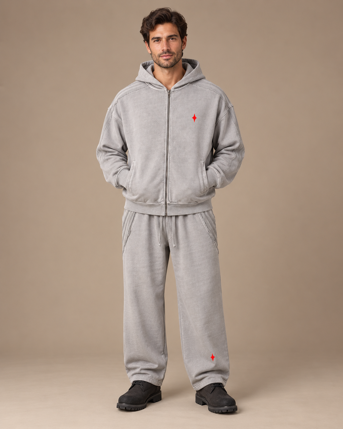 TLOL Release Raw-Edge Zip Hoodie