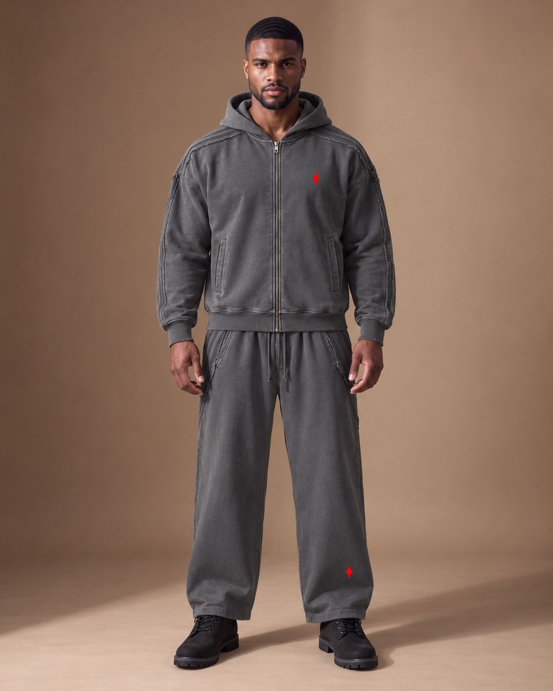 TLOL Release Raw-Edge Zip Hoodie