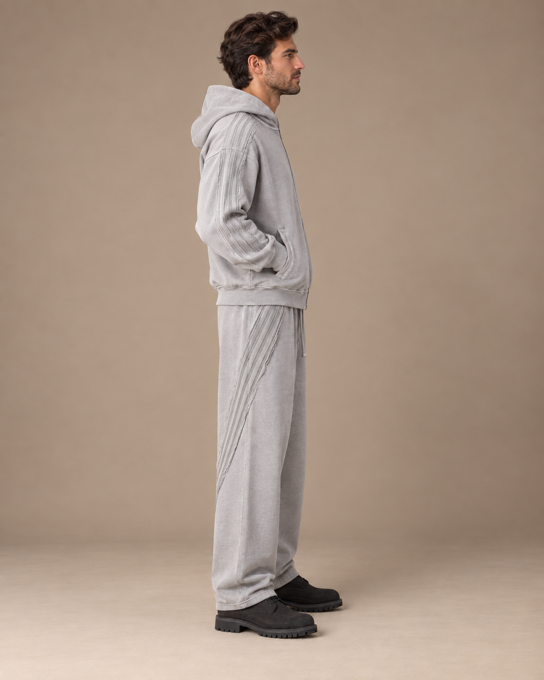 TLOL Release Raw-Edge Zip Hoodie