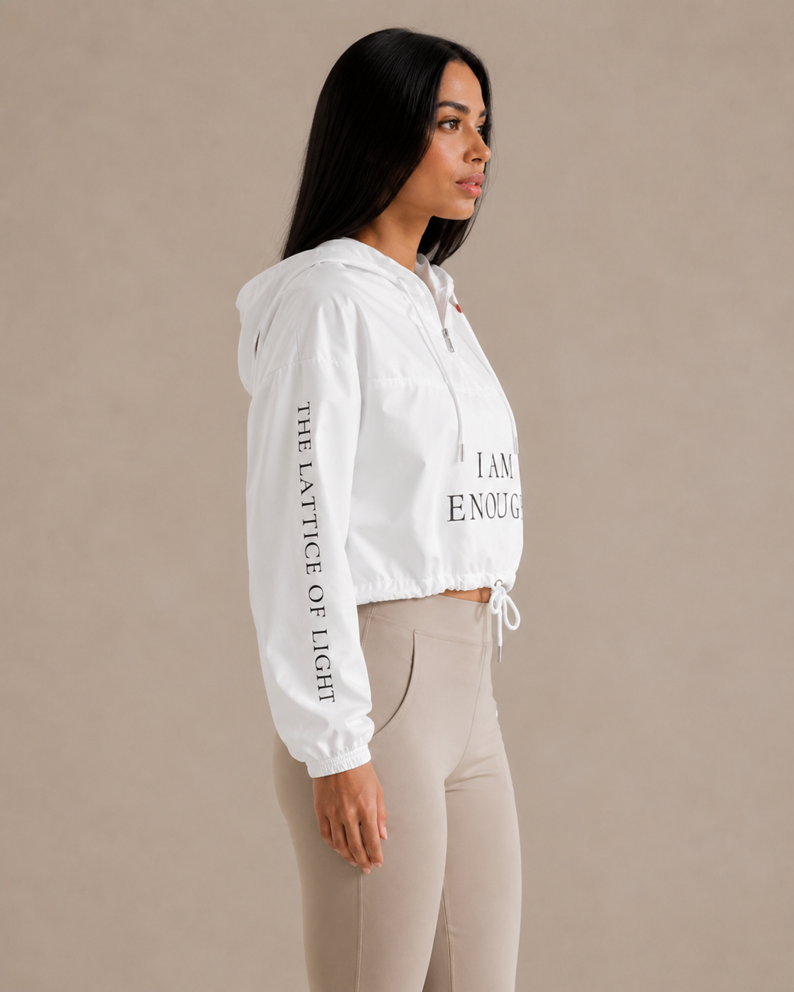 TLOL I Am Enough Cropped Windbreaker