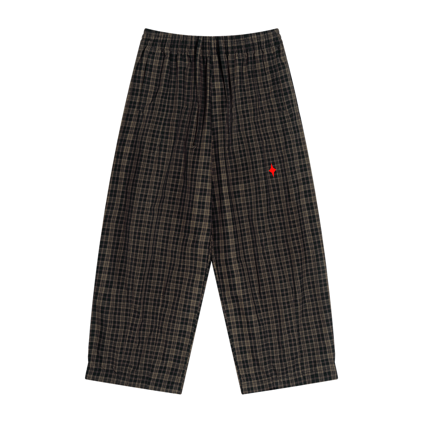 Unisex Plaid Wide Leg Pants