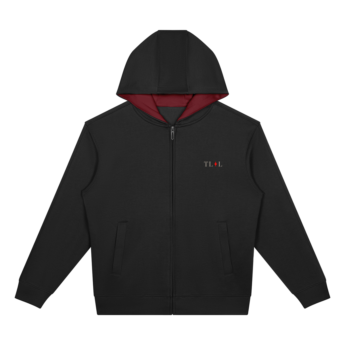 Unisex Drop Shoulder Full Zip Hoodie