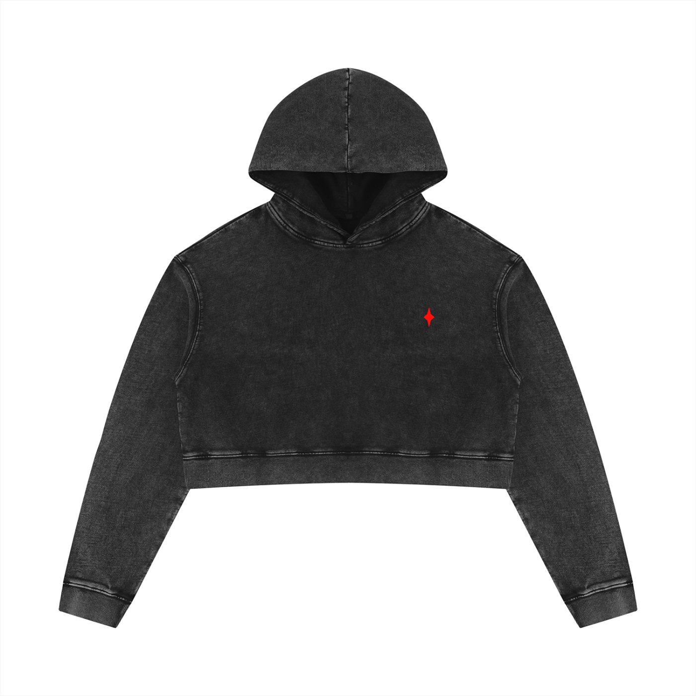 Women’s Mineral Washed Crop Hoodie