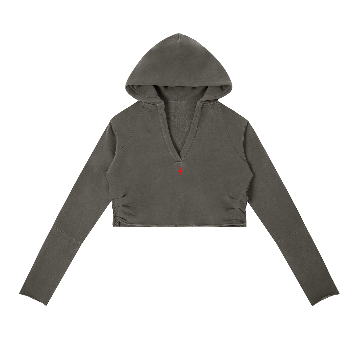 Vintage Washed Raw Edge Hoodie