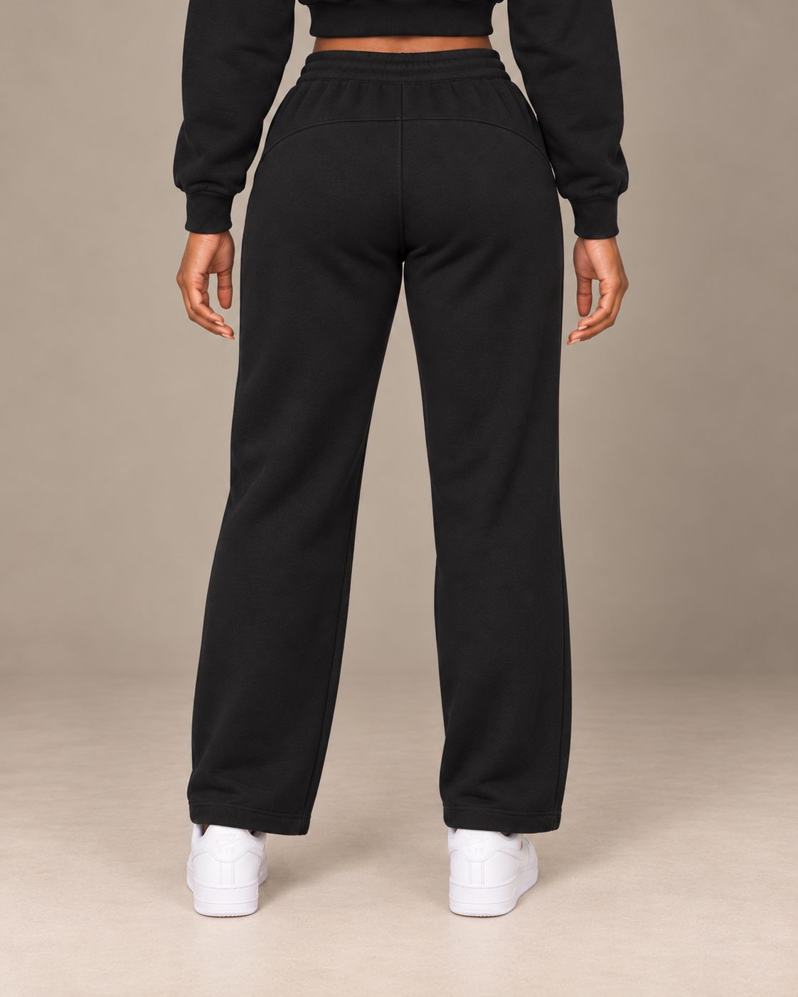 TLOL I AM ENOUGH Weighted Pillar straight-leg sweatpants in Black, back view