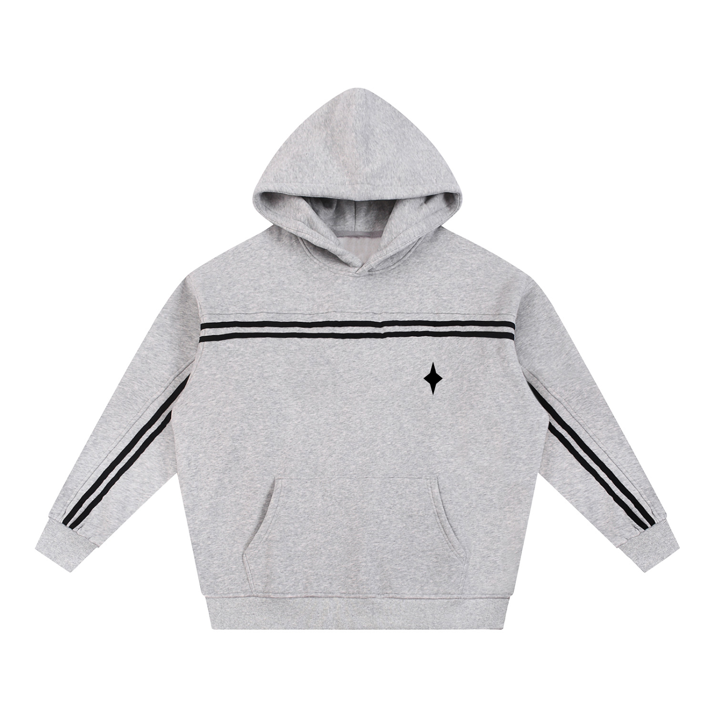 Sun Fade Contrast Tape Fleece Hoodie