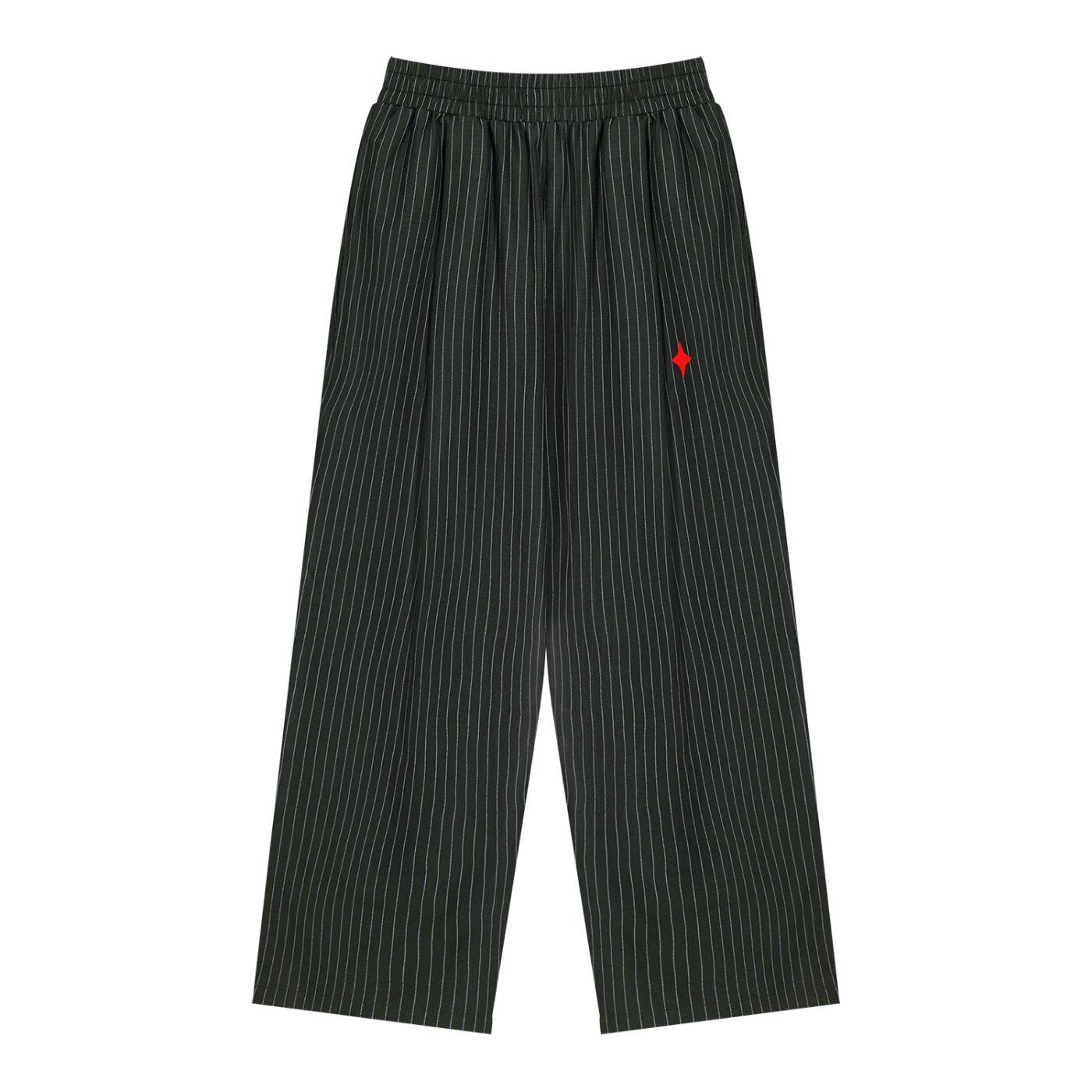 Unisex Striped Pleated Pants
