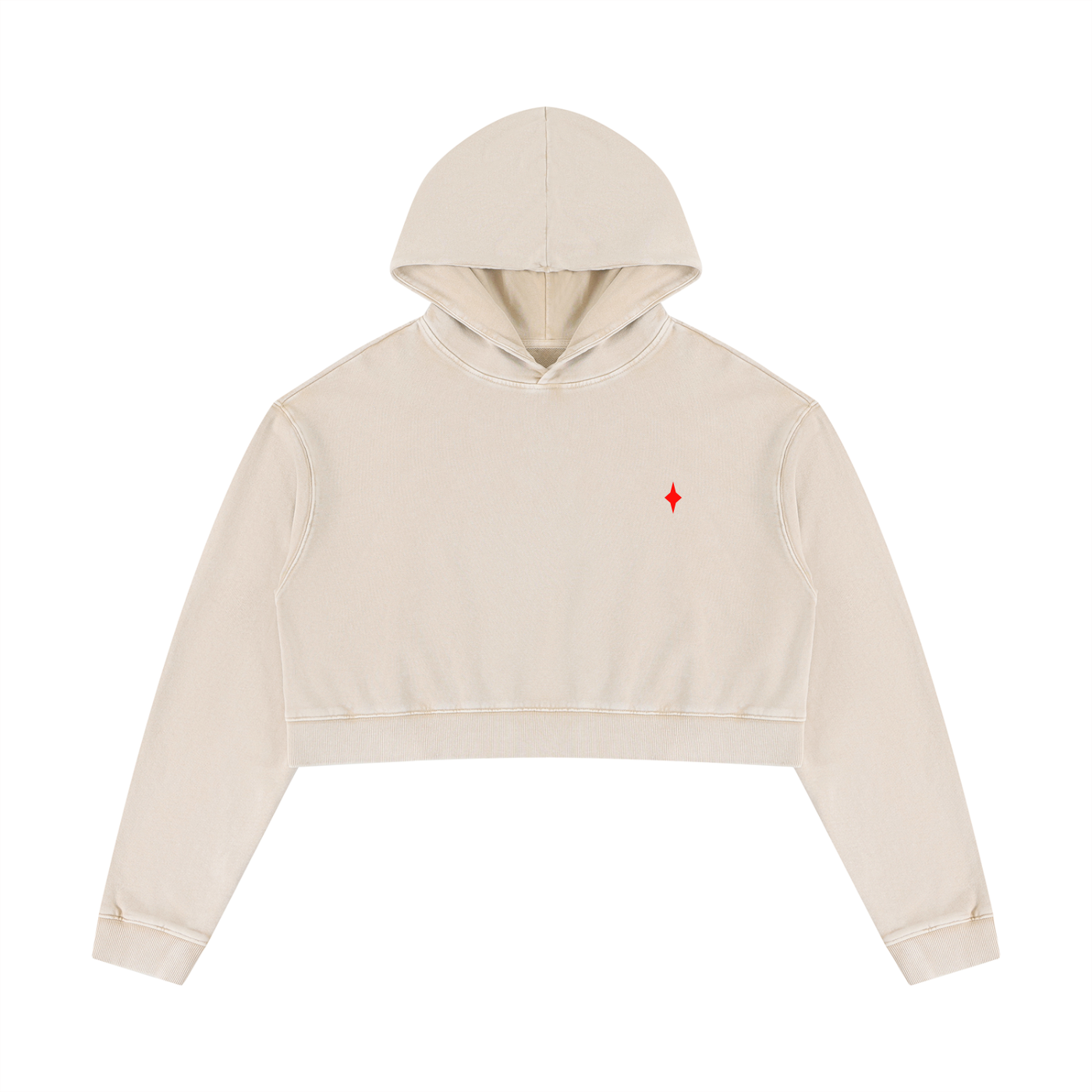 Women’s Mineral Washed Crop Hoodie