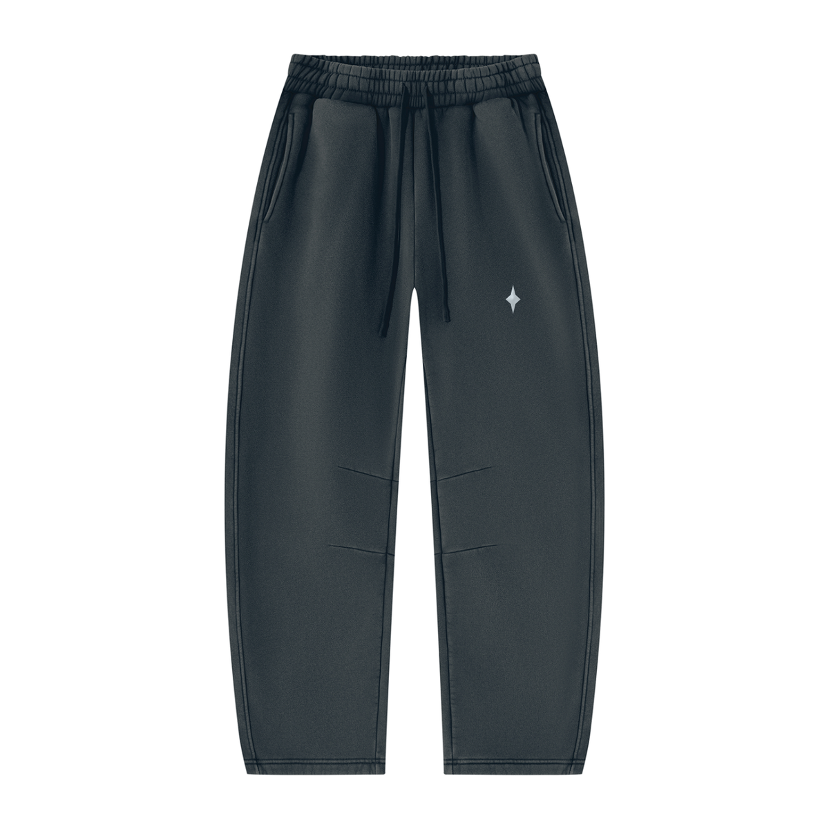 SHARED ORBIT BARREL-LEG FLEECE PANTS