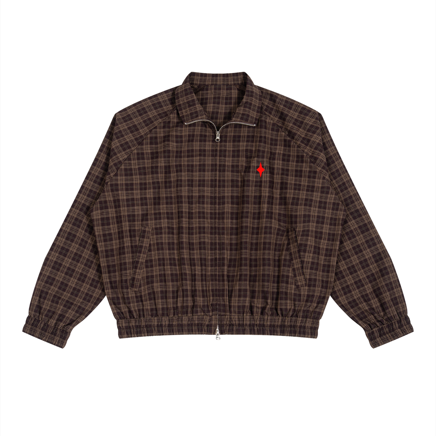 Unisex Plaid Full-Zip Track Jacket