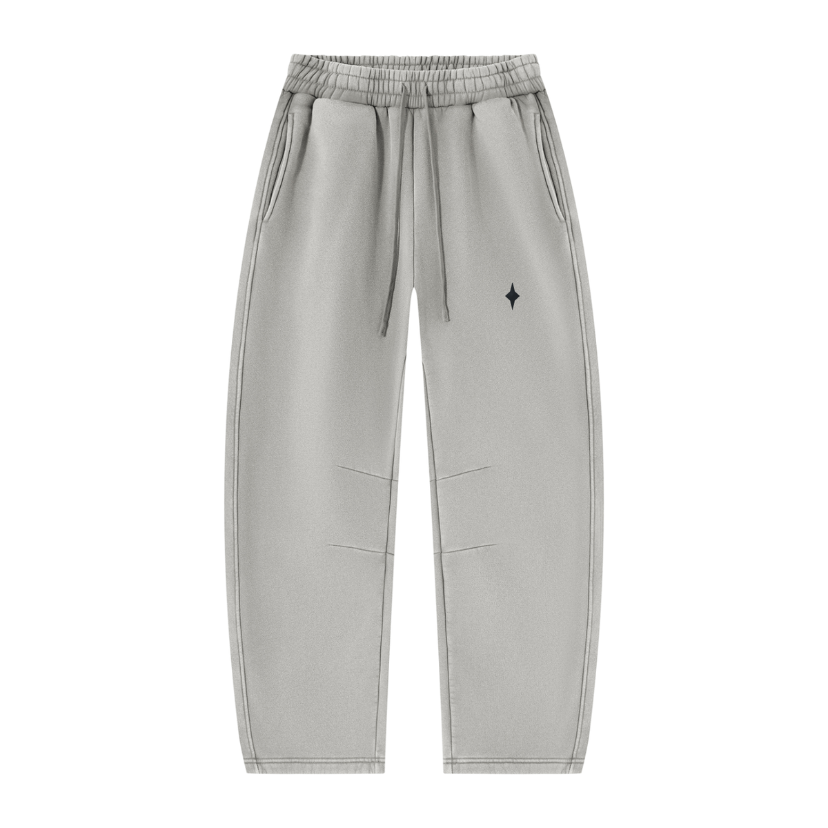 SHARED ORBIT BARREL-LEG FLEECE PANTS