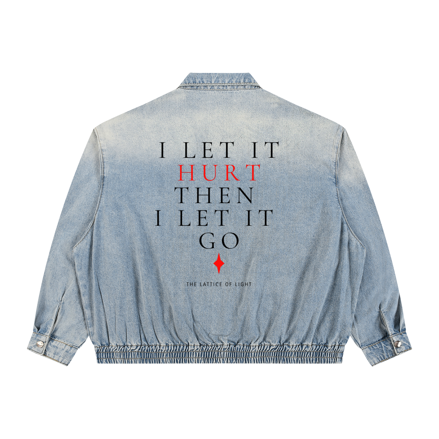 Unisex Vintage Wash Full-Zip Denim Jacket