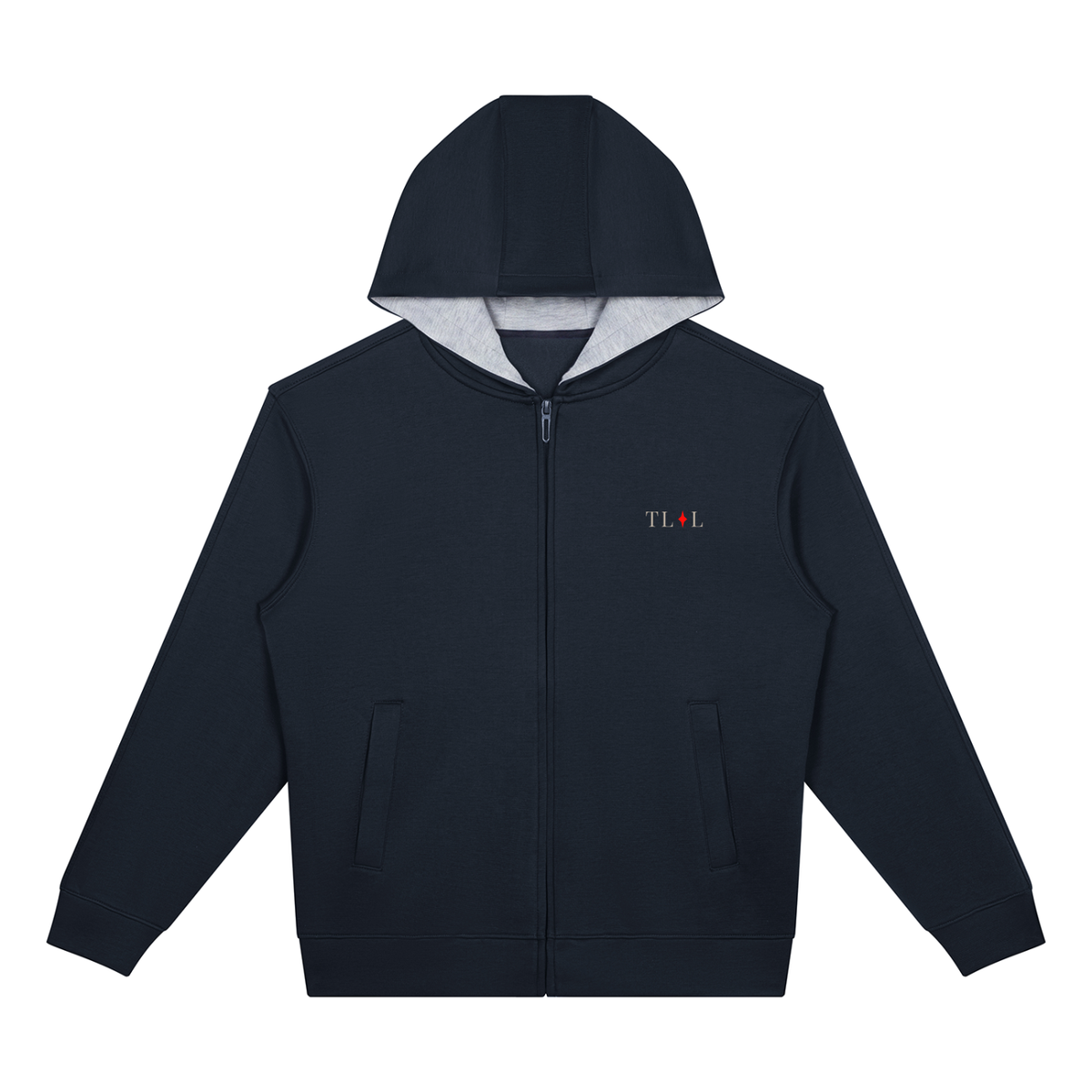 Unisex Drop Shoulder Full Zip Hoodie