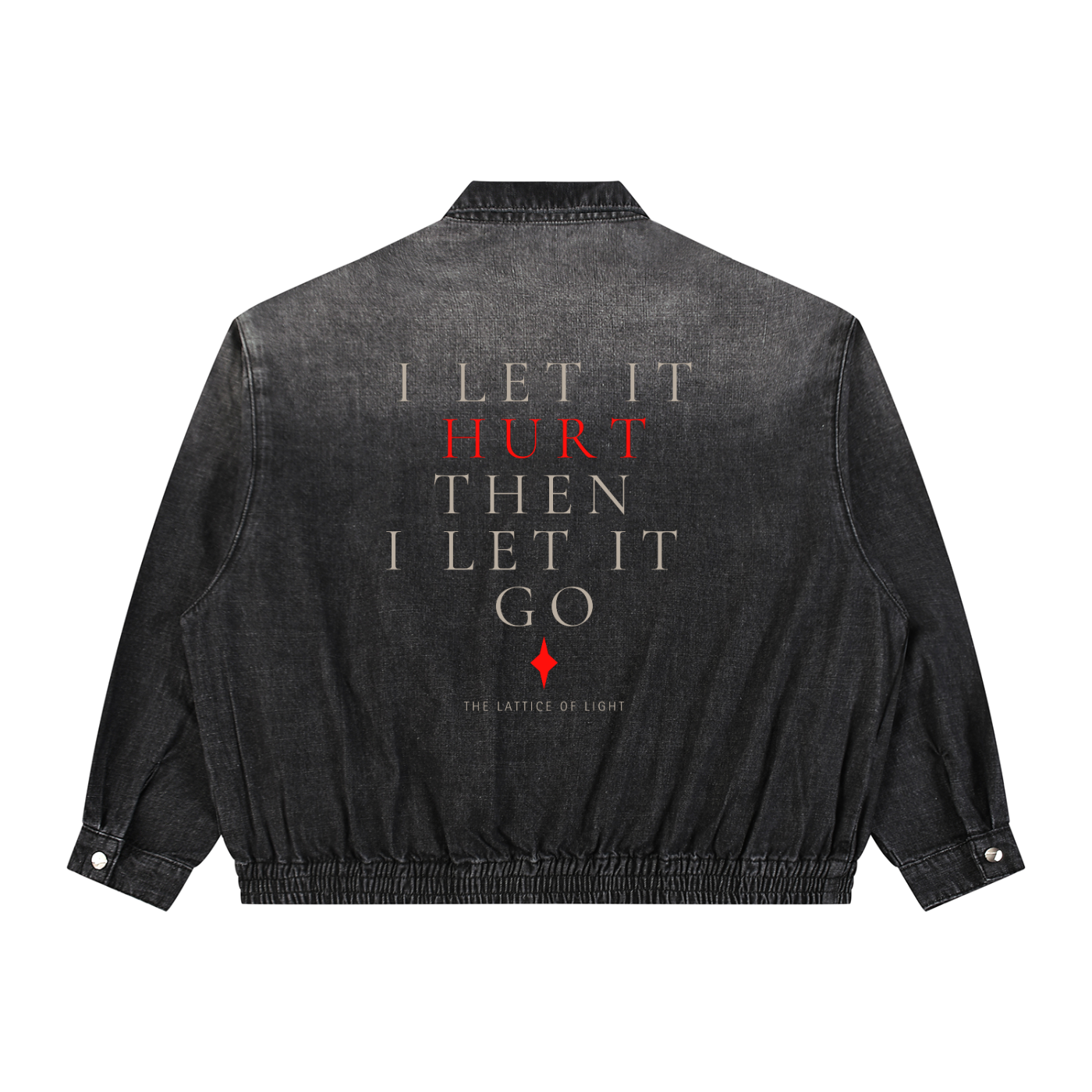 Unisex Vintage Wash Full-Zip Denim Jacket