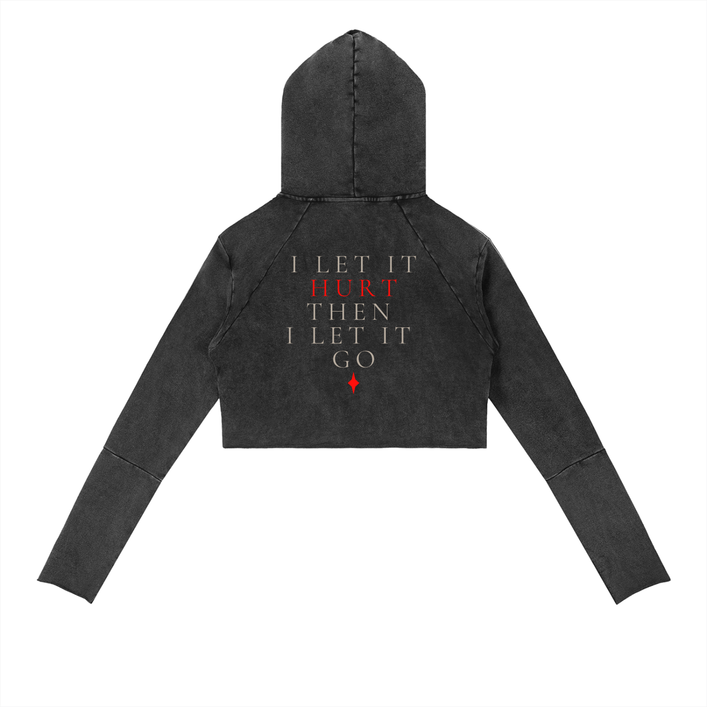 Vintage Washed Raw Edge Hoodie