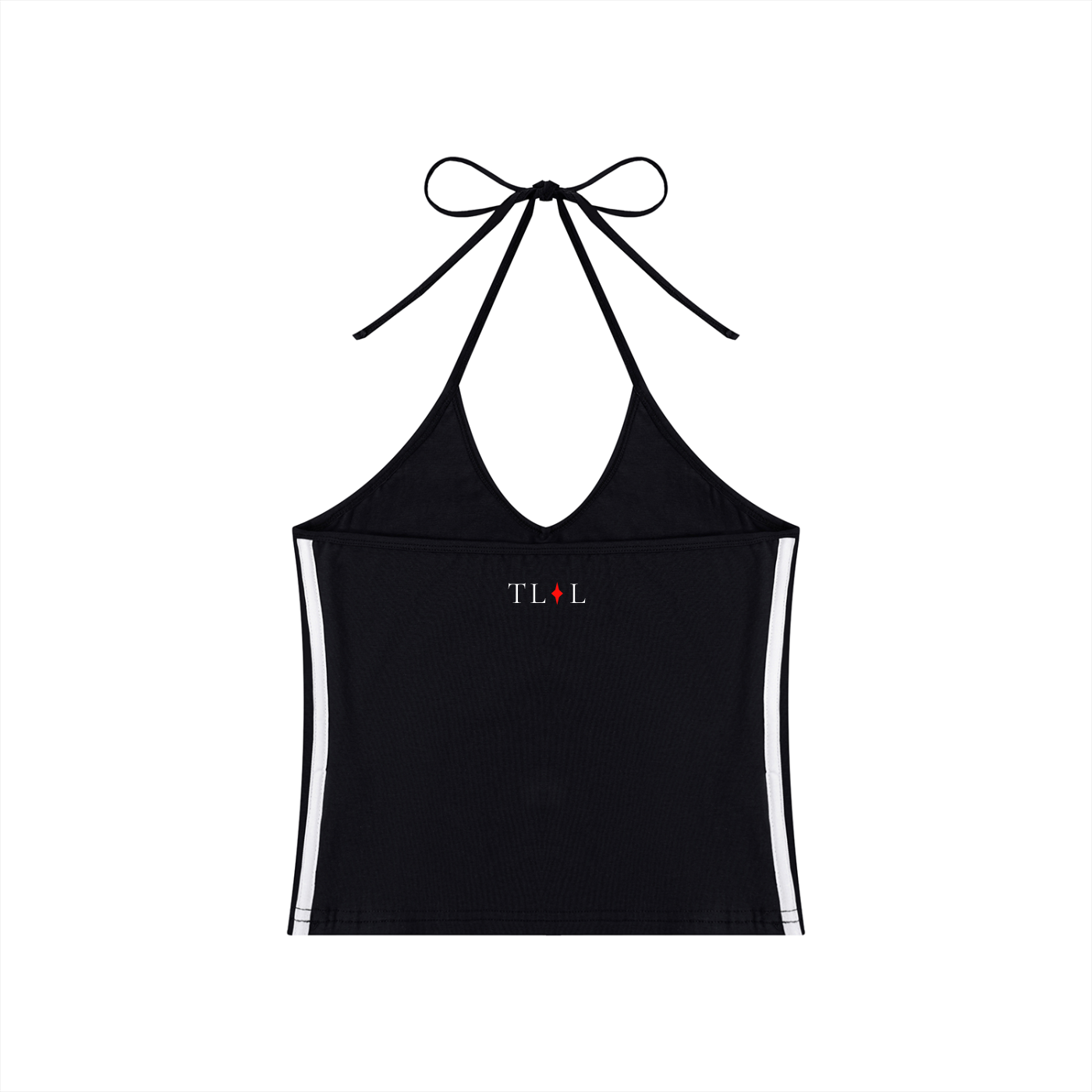 Women's Color Block Halter Crop Tank Top