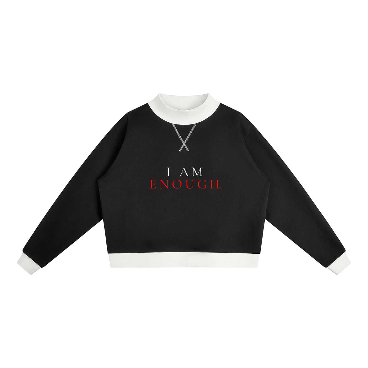 Women’s Mock Neck Crewneck Sweatshirt