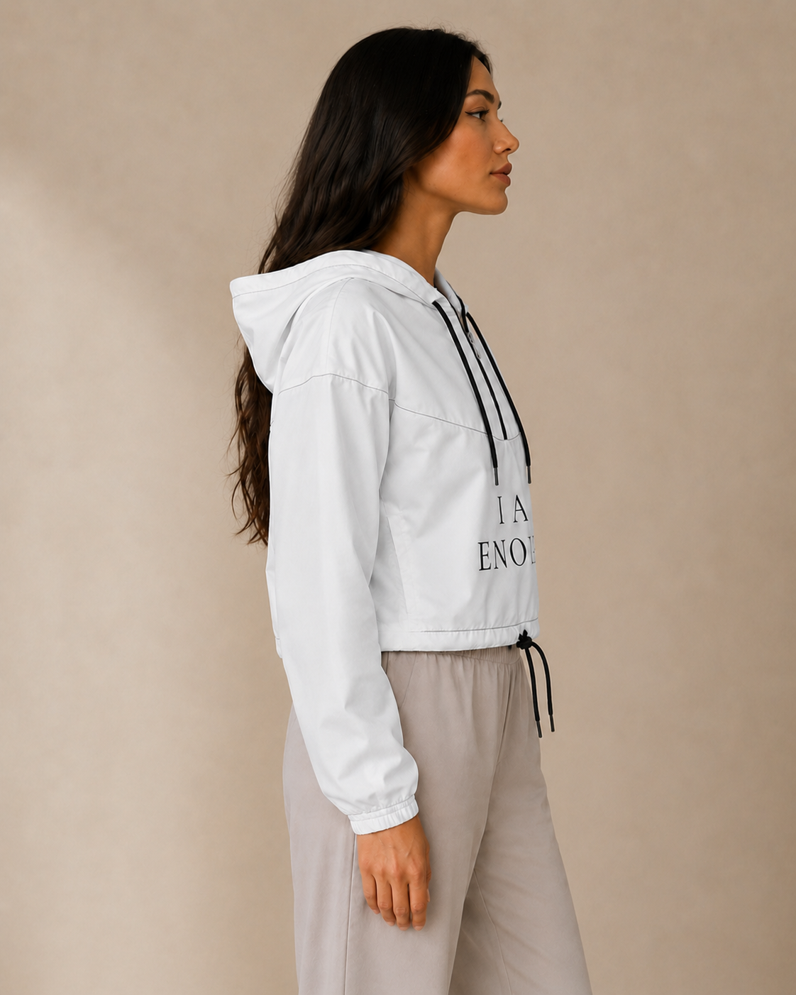 TLOL I Am Enough Cropped Windbreaker
