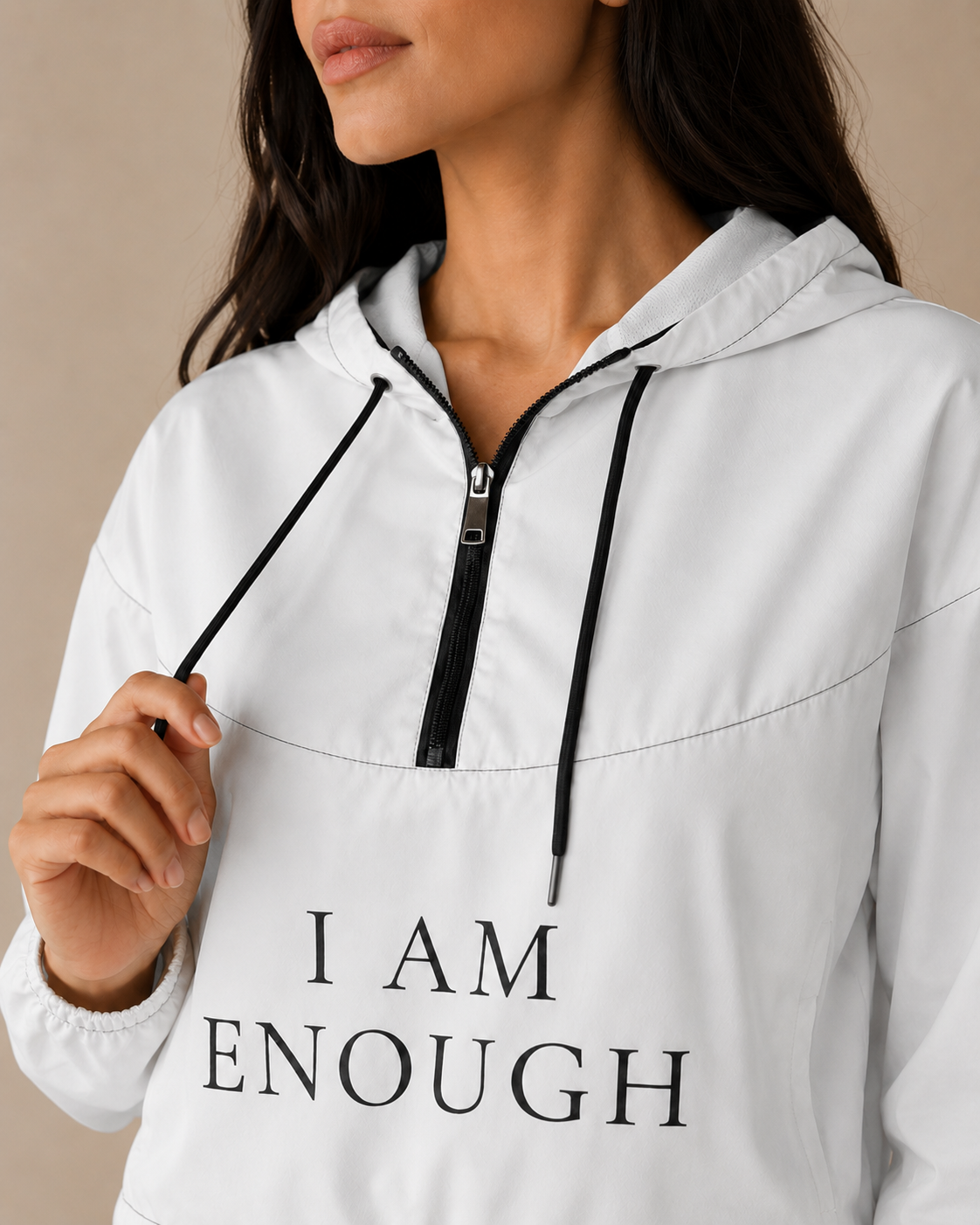 TLOL I Am Enough Cropped Windbreaker