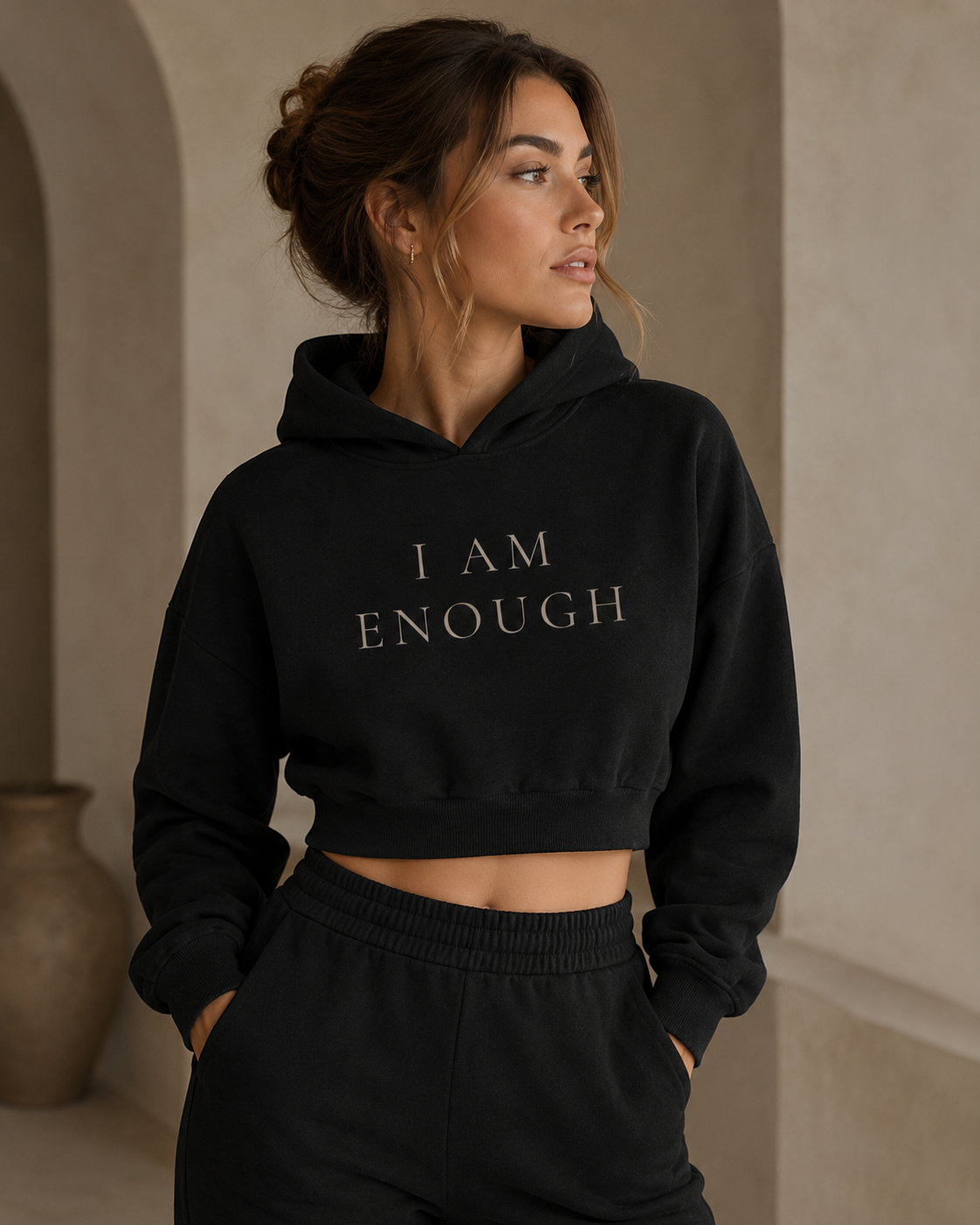 Essential Cropped Hoodie
