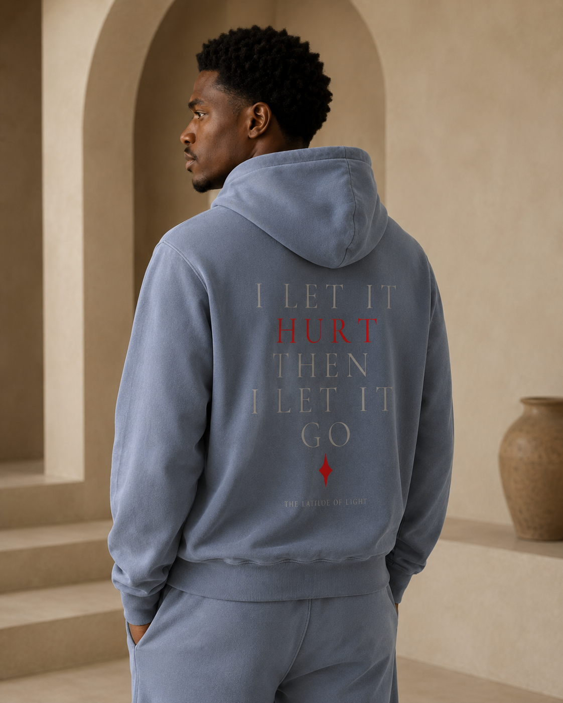 Frayed Enzyme Washed Fleece Hoodie