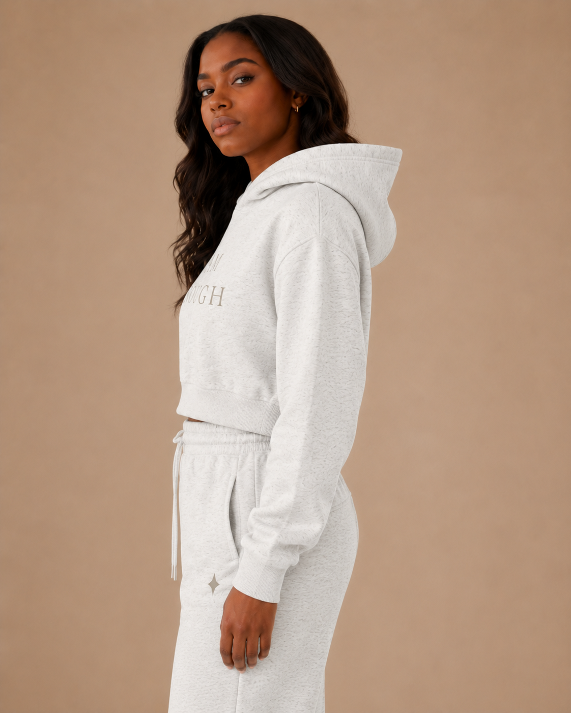 TLOL I Am Enough Cropped Essential Hoodie