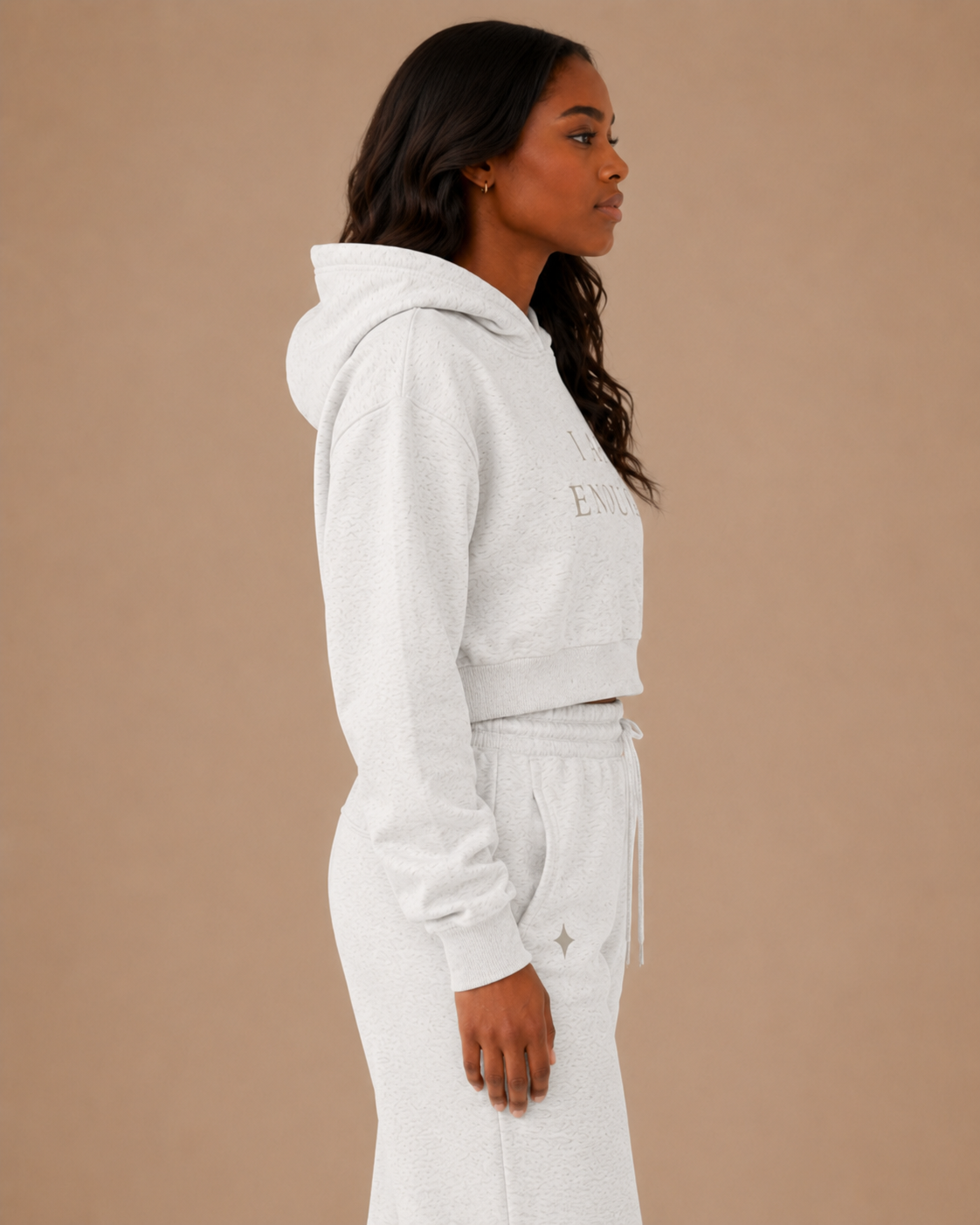 TLOL I Am Enough Cropped Essential Hoodie