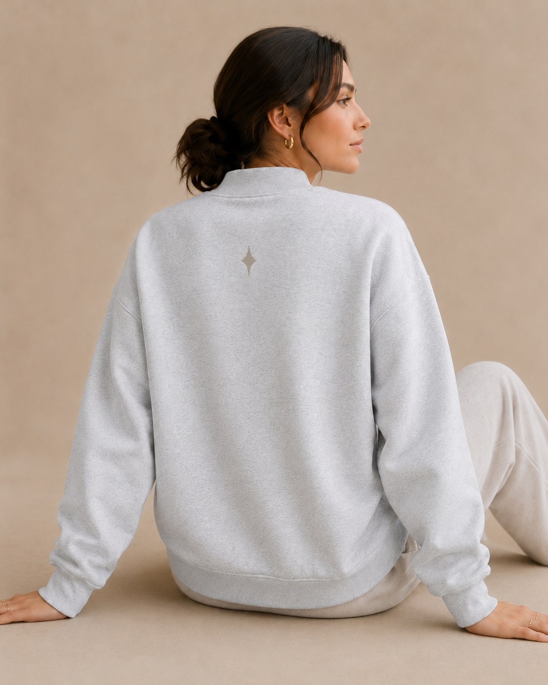 TLOL Life Happens For Me Mock-Neck Fleece Sweatshirt