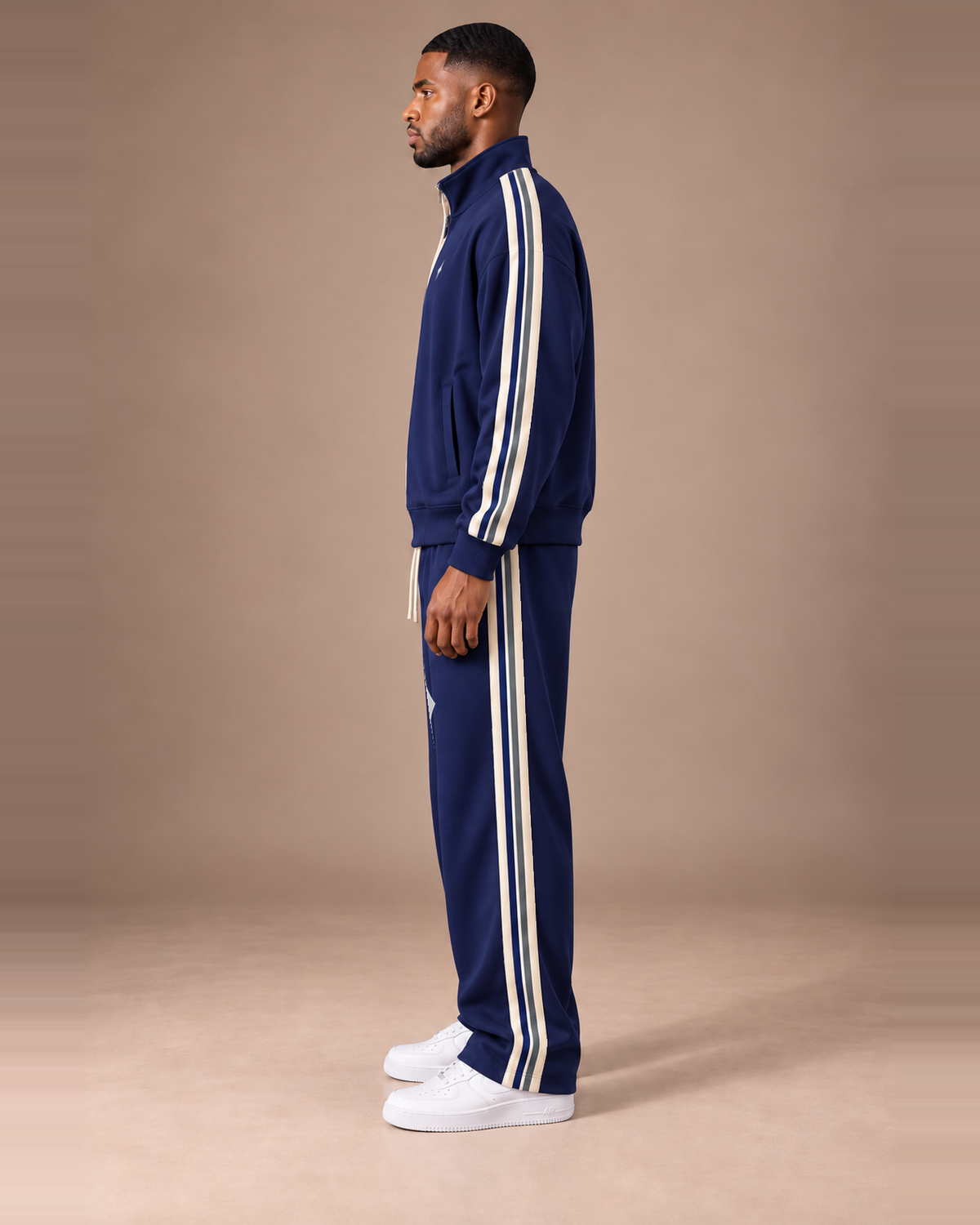 TLOL Contrast Stripe matching set, Royal Blue, left view