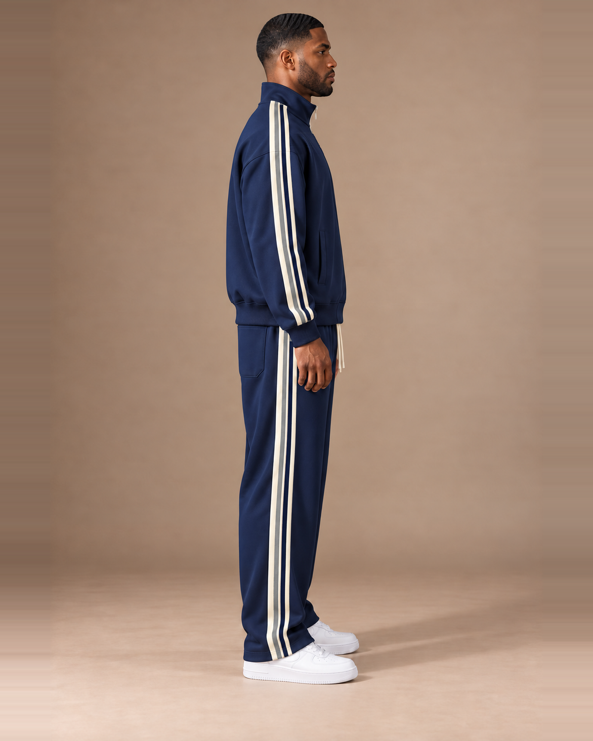 TLOL Contrast Stripe matching set, Royal Blue, right view